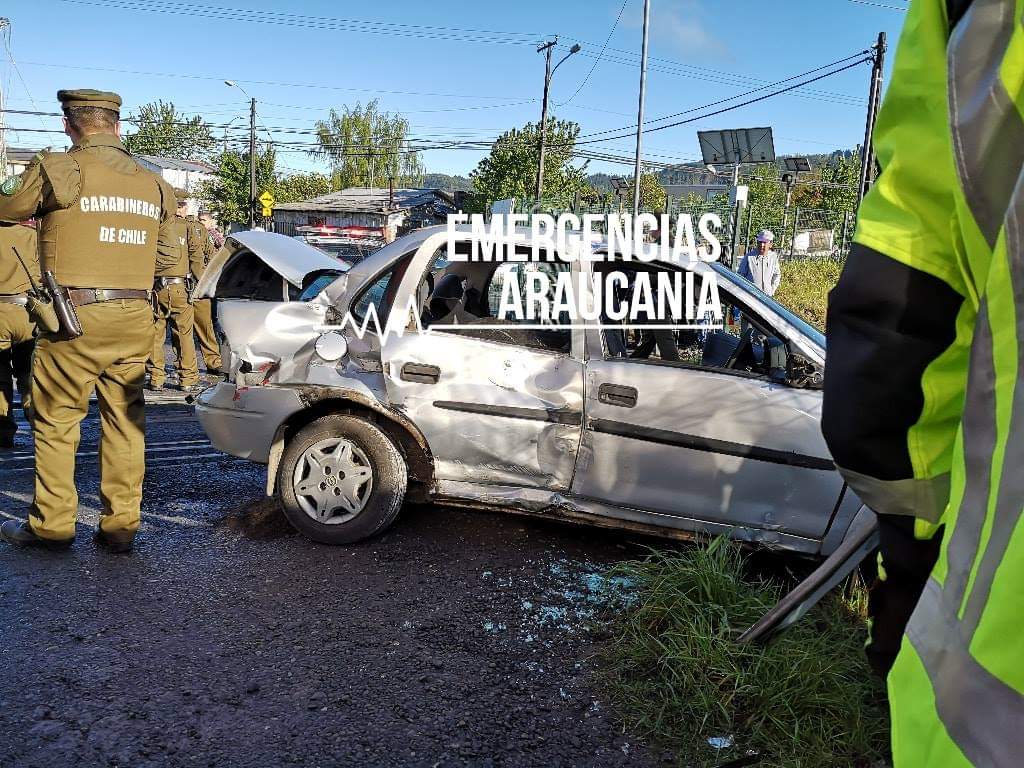 Choque entre un tren y un vehículo deja a una persona lesionada en Temuco